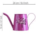Decorative Watering Can, Purple Metal, Boho Design, Dandelion Design, 12cm High, 2 Pieces | Floristik24.co.uk