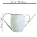 Decorative Watering Can Vintage Metal White Blue 32x11x18cm Decorative Accessory | Floristik24.co.uk