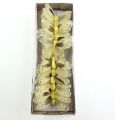 Floristik24 Decorative butterfly on wire yellow 8cm 12pcs