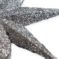 Floristik24 Glitter star silver 10cm 12pcs