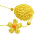 Floristik24 Garland with Easter eggs and flowers Yellow 120cm