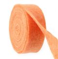 Floristik24 Felt ribbon orange 7.5cm 5m