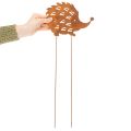 Garden stake hedgehog rust patina decorative garden stake 20cm | Floristik24.co.uk