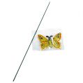 Floristik24 Butterfly on stick 17cm yellow