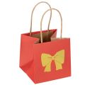 Floristik24 Paper Gift Bags with Golden Bow Design 12cm – 8 Pieces