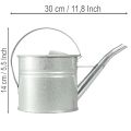 Vintage decorative watering can, metal, silver, 1.25l planter | Floristik24.co.uk