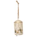 Metal Bell with Winter Village