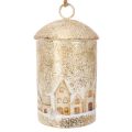 Metal Bell with Winter Village