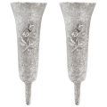 **ProductName**  
Grey Memorial Vase with Rose Motif, H26cm, Set of 2  

**ProductDescription**  
<div>  
<h2>Grey Memorial Vase with Rose Motif for Thoughtful Home and Garden Use</h2>  
<p>This elegant grey vase is crafted from durable polyresin and feat | Floristik24.co.uk