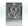 Floristik24 Deco heart to plug in silver 17cm