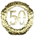 Floristik24 Anniversary number 50 in gold Ø40cm