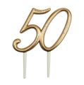 Floristik24 Jubilee number "50" to plug gold 15.5cm