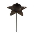 Floristik24 Tealight holder star to stick in brown