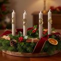 Set of 4 Gold Metal Advent Candle Pins with Numbers 1 to 4, 4cm | Floristik24.co.uk