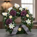 Artificial Calla Lily Set with Yellow Center, White, 35cm, Pack of 10 | Floristik24.co.uk