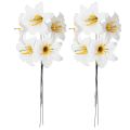 Artificial lily flower, white,