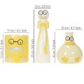 Set of 3 Ceramic Duck Figures with Glasses – 25cm Spring and Summer Decoration | Floristik24.co.uk