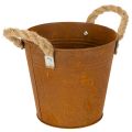 Floristik24 Metal pot with handles, herb pot, rust decoration Ø16.5cm H15cm