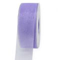 Floristik24 Organza ribbon with selvedge 40mm 50m light purple
