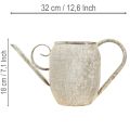 Vintage metal plant pot/watering can, antique garden decoration, 32x10.5x18cm | Floristik24.co.uk