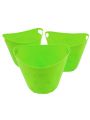 Floristik24 Plastic pots with handles 12pcs. 14cmx12cm green