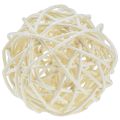 Floristik24 Bleached Rattan Balls Cream Ø5cm Set of 24