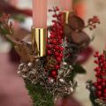 Gold metal candle holder