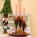 Gold metal candle holder modern 21.5cm 4 pieces | Floristik24.co.uk