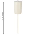 Metal candle holder on stick, beige, H11cm, 4 pieces | Floristik24.co.uk