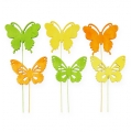 Floristik24 Decorative butterflies on wire 3-colored 8cm 18pcs
