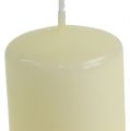 Floristik24 Pillar candle 120/40 cream 24pcs