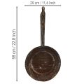 Wall decoration metal decorative basket rust decorative pan brown H58cm | Floristik24.co.uk