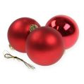 Floristik24 Christmas ball plastic red Ø6cm 12pcs
