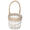 Floristik24 Lantern for hanging glass metal willow Ø14.5cm 2pcs