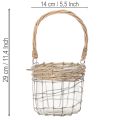 Lantern for hanging glass metal willow Ø14.5cm 2pcs | Floristik24.co.uk