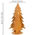 Christmas tree lantern, metal decoration in a rustic finish, Christmas H46cm W25.5cm | Floristik24.co.uk