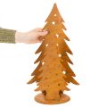 Christmas tree lantern, metal decoration in a rustic finish, Christmas H46cm W25.5cm | Floristik24.co.uk