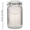 Glass Lantern Hanging Windlight with Handle H18cm | Floristik24.co.uk