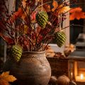 Green Ceramic Pine Cone Hanging Decorations – Set of 3, 5cm | Floristik24.co.uk