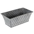 Floristik24 Zinc bowl with diamond pattern 22cm×12cm