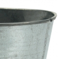 Floristik24 Zinc bowl oval silver 21.5cm x 14cm x 10cm 6pcs