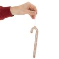 Bronze Glass Candy Cane Ornament with Snowflake Design, 22cm | Floristik24.co.uk